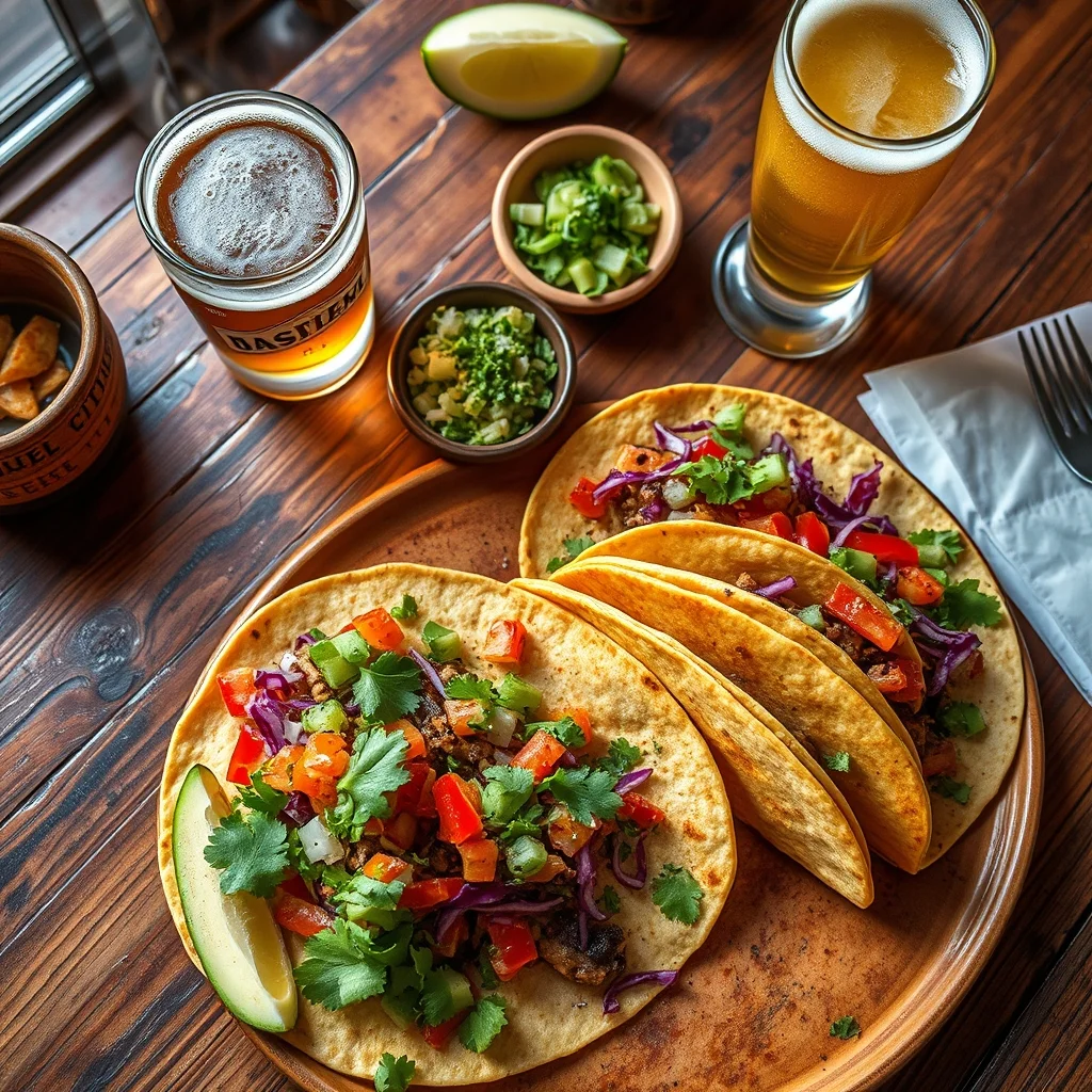 Authentic Mexico City street food tacos and local cuisine